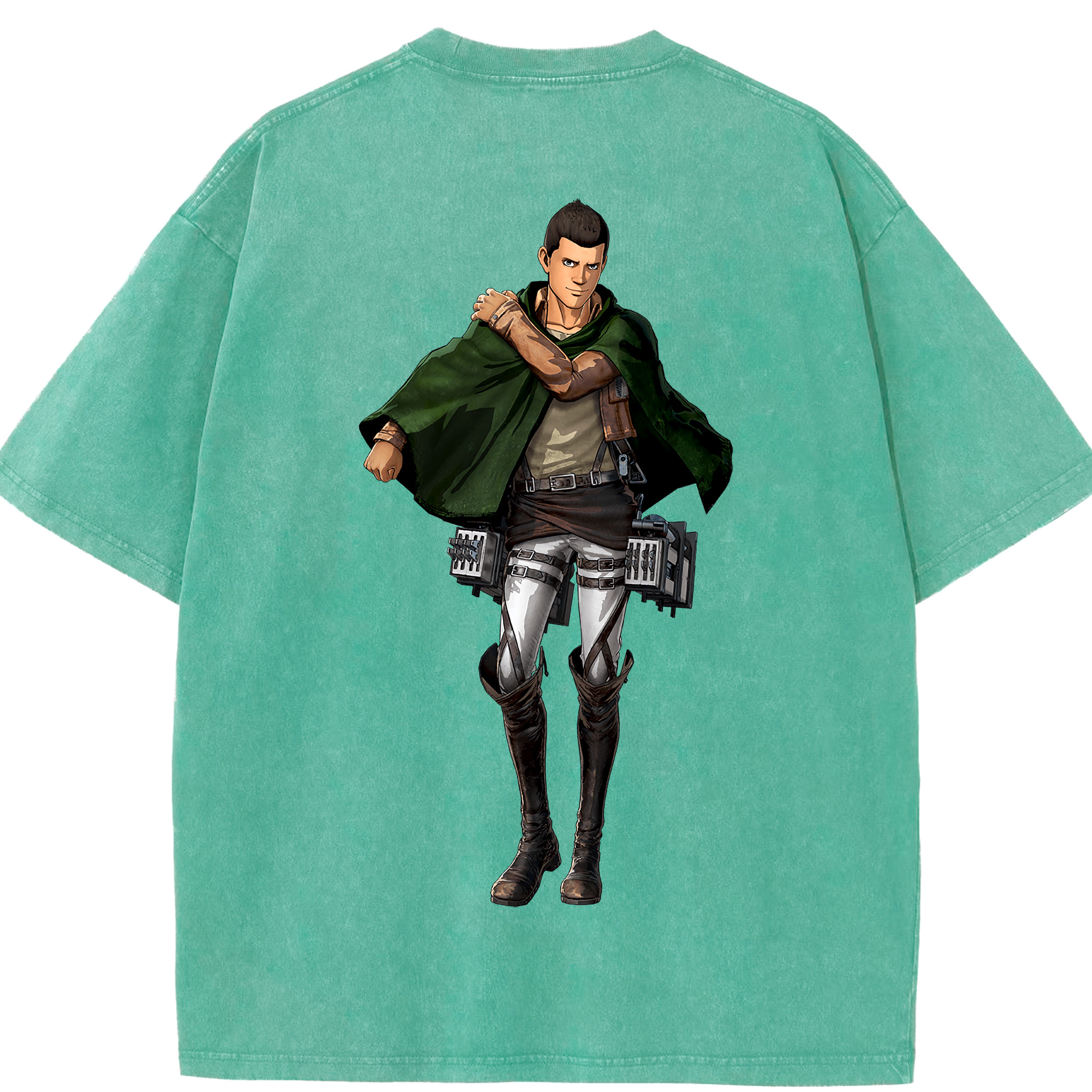（画像用） 進撃の巨人 Attack on Titan 綿100% ヴィンテージ風 半袖Tシャツ（背面プリント）